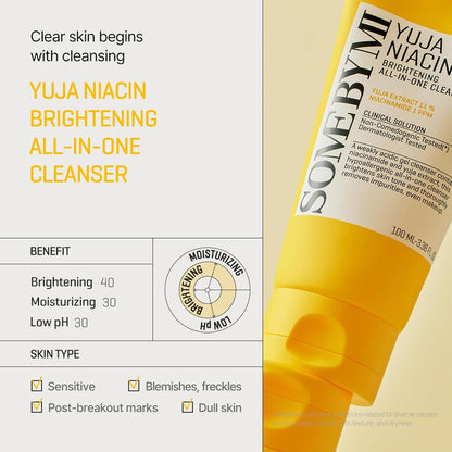Clear skin begins with cleansing: the tube with benefit shares for brightening, moisturising and low pH, for sensitive, blemished and dull skin