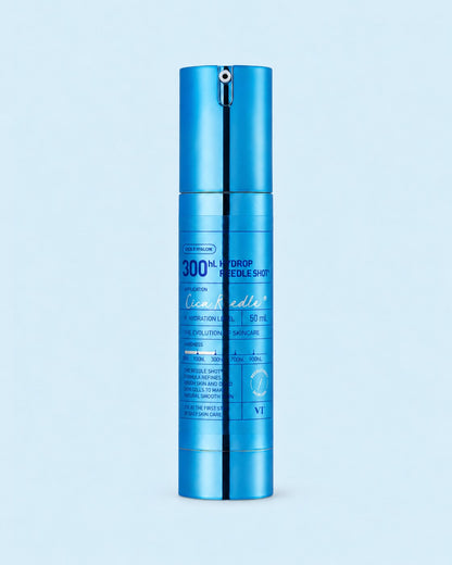 VT Cosmetics Hydrop Reedle Shot 300hL 50ml on a coloured background