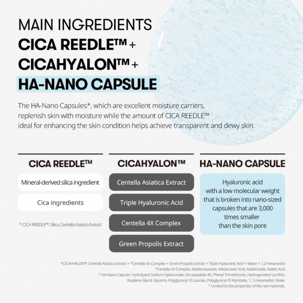 VT Cosmetics Hydrop Reedle Shot 300hL 50ml - Main ingredients