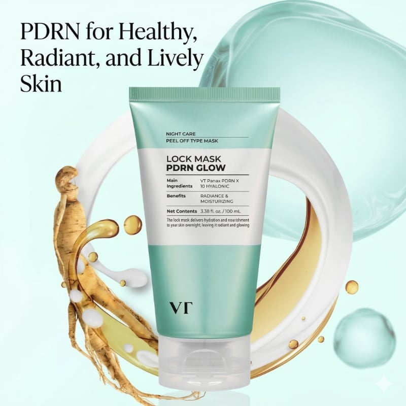 VT Cosmetics PDRN Glow Lock Mask 100ml - Benefits